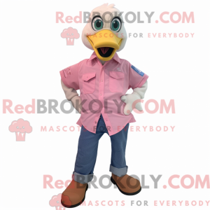Maskottchenfigur eines Pink...