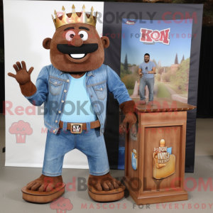 Mascot character of a Brown...