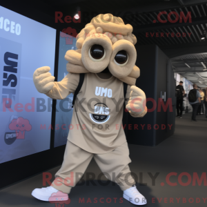 Mascot character of a Tan...