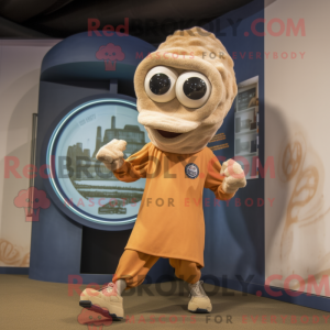 Mascot character of a Tan...