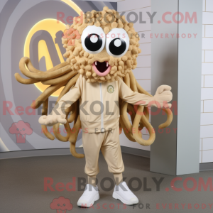 Mascot character of a Tan...