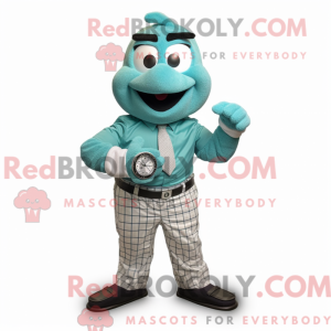 Mascot character of a Teal...