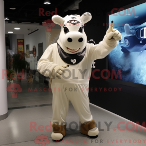 Mascot character of a Beige...