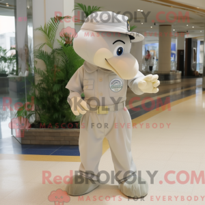 Mascot character of a Beige...