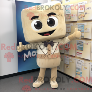 Mascot character of a Beige...