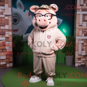 Mascot character of a Beige...