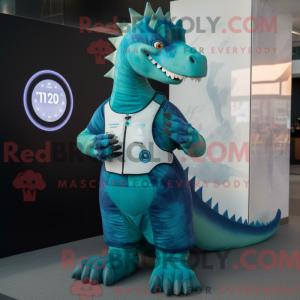 Mascot character of a Cyan...