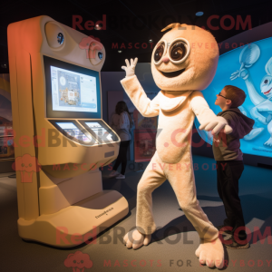 Mascot character of a Beige...