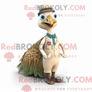Mascot character of a Beige...
