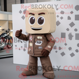 Mascot character of a Beige...