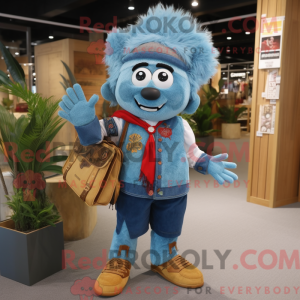 Mascot character of a Cyan...