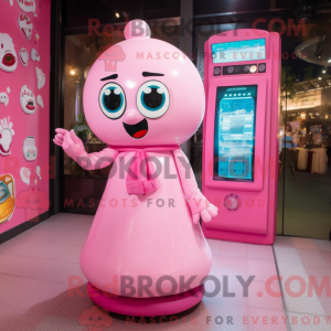 Mascot character of a Pink...