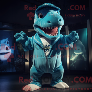 Postava maskota Cyan T Rex...