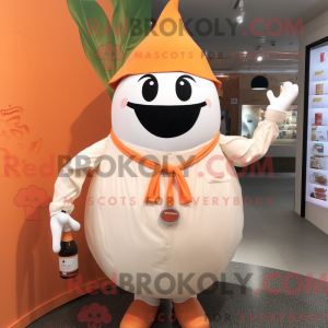 Mascot character of a Peach...