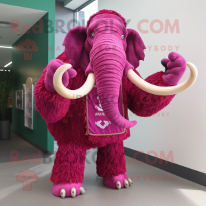 Magenta Mammoet mascotte...