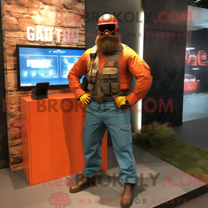 Maskotfigur af en Rust Gi...
