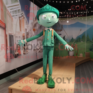 Mascot character of a Green...
