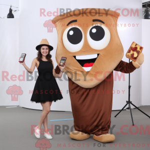 Mascot character of a Brown...