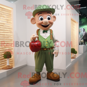 Mascot character of a Apple...
