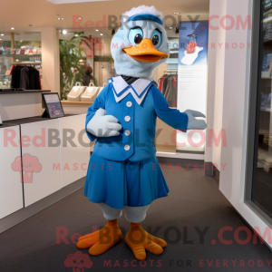 Mascot character of a Blue...