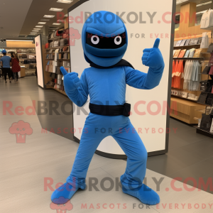 Maskottchen eines blauen...