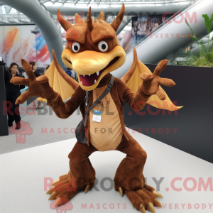 Mascot character of a Brown...
