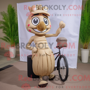Mascot character of a Tan...