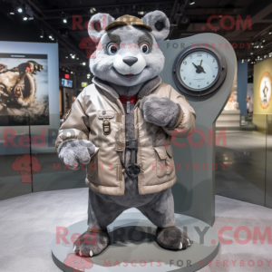 Mascot character of a Gray...