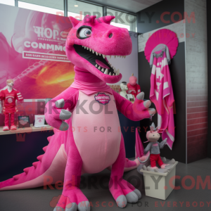 Mascot character of a Pink...
