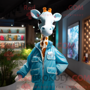 Mascot character of a Cyan...