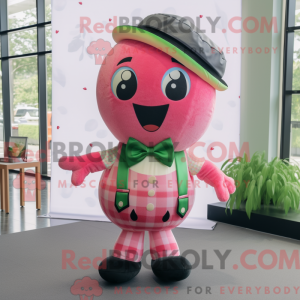 Maskottchen einer rosa...