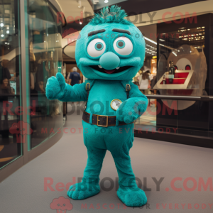 Mascot character of a Teal...