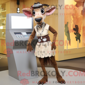 Mascot character of a Tan...
