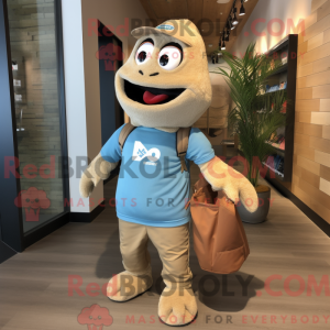 Mascot character of a Tan...