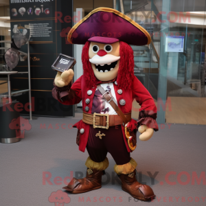 Maskotfigur af en rødbrun...