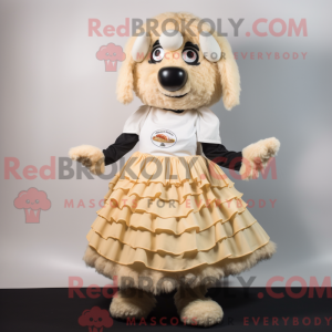 Mascot character of a Beige...