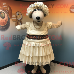 Mascot character of a Beige...
