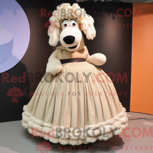 Mascot character of a Beige...