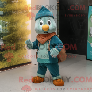 Mascot character of a Teal...