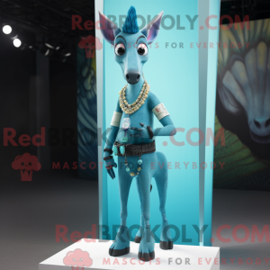 Mascot character of a Cyan...