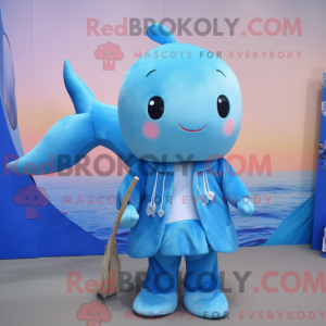 Mascot character of a Blue...