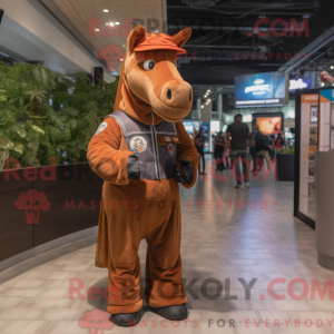 Mascot character of a Brown...