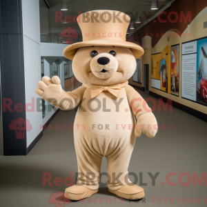Mascot character of a Tan...
