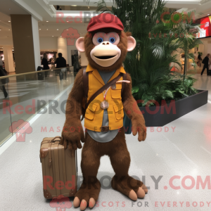 Máscara de macaco usada com...