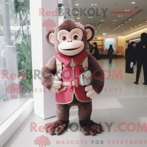 Máscara de macaco usada com...