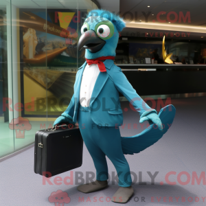 Postava maskota Teal datel...