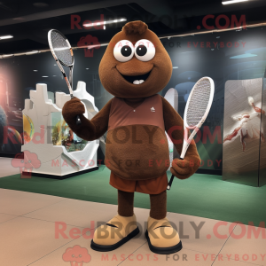 Mascot character of a Brown...