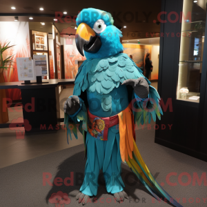 Mascot character of a Teal...