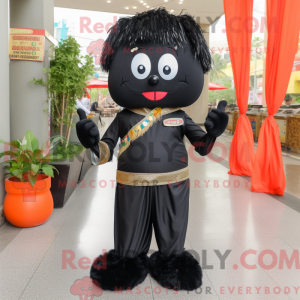 Maskot karakter af en Black...