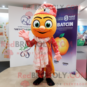 Mascot character of a Peach...